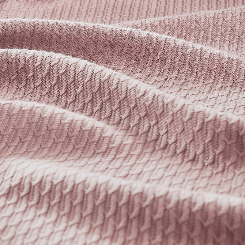 Couverture douce en coton 1pc, Rose, Très grand lit