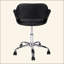 Chaise de bureau, hauteur réglable, pivotante, ergonomique, accoudoirs, bureau d'ordinateur, bureau, aspect cuir noir, métal chromé, contemporain, moderne