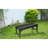 Backless HDPE Adirondack Bench With Wood Texture, Poly Lumber Seat For Patio, Backyard, Balcony, All Weather Resistant With UV Protection, Black-1208447235
