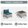 Ensemble de canapé d'extérieur en osier pour 2 personnes avec coussin