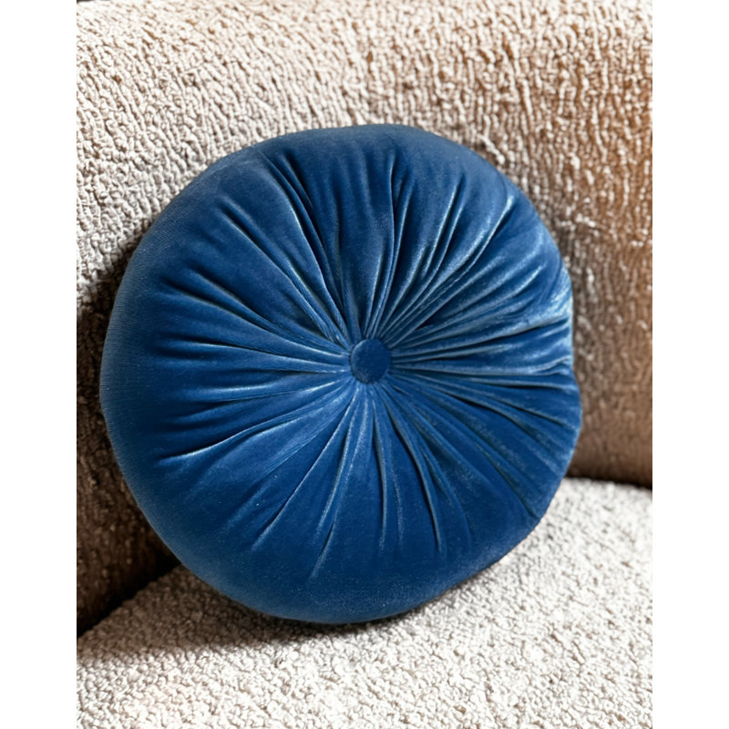 Coussin Therese, H 12 po x l 12 po, Bleu acier