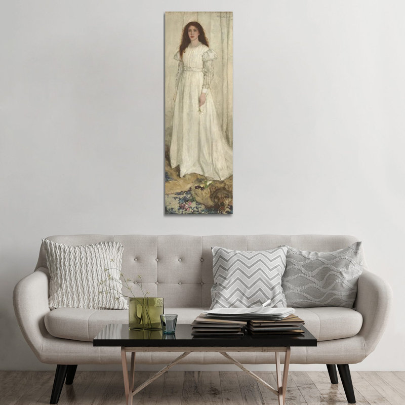 Symphonie en blanc, n ° 1 «The White Girl», reproduction d'art sur toile tendue, 60 po x 20 po, Toile tendue avec châssis