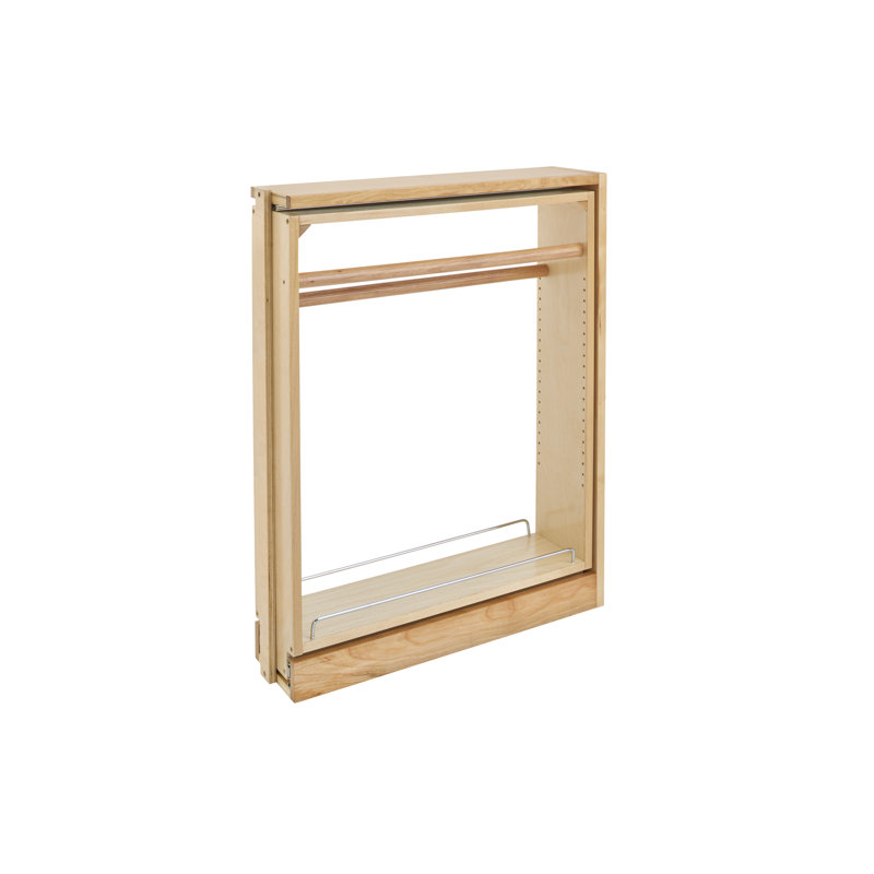 Organisateur escamotable de remplissage de barre de serviette à base de bois pour les nouvelles applications de cuisine avec fermeture en douceur