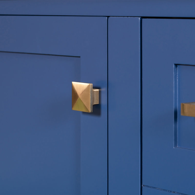 Meuble-lavabo simple 30 po avec plateau Pantilimon, Bleu