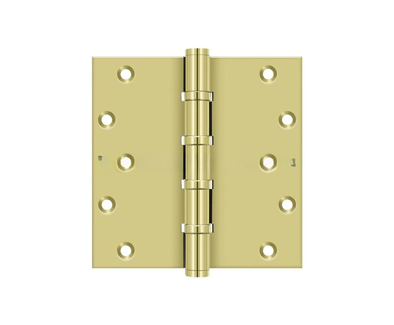 Charnières carrées en laiton poli 6 po x 6 po Deltana DSB66BB3, Laiton poli