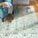 Tapis ivoire / sarcelle Annette
