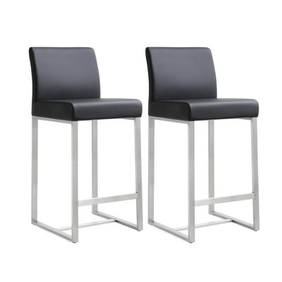 Orville Upholstered Counter Stool with Metal Frame