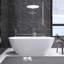 Baignoire autoportante en acrylique 60 po avec bonde escamotable centrale, trop-plein intégré