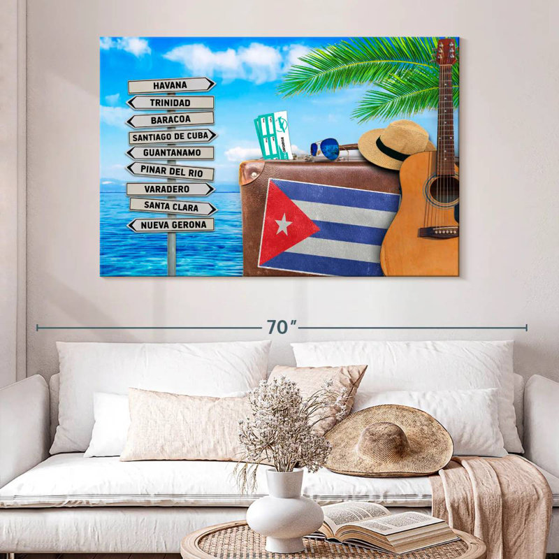 Borges Cuban Summer Holiday, 34" H x 51" W