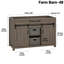 Meuble-lavabo simple 48 po Farm Barn