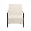 Méridienne beige moderne de 26,38 po avec revêtement en polyester et structure en métal robuste, idéale pour le salon, la chambre à coucher ou le bureau-1623341076