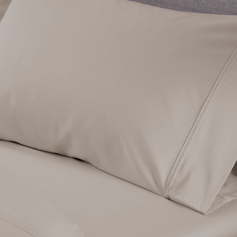 Medium Beige Twin XL Polyester Microfiber Bed Sheet Set