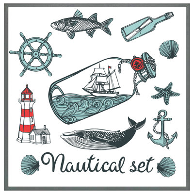 Cuthbertson Nauticle Items 1 Piece Single Picture Frame Wall Art
