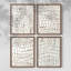 «Fan Brush I», ensemble de 4 reproductions encadrées-1345043960-1345043959
