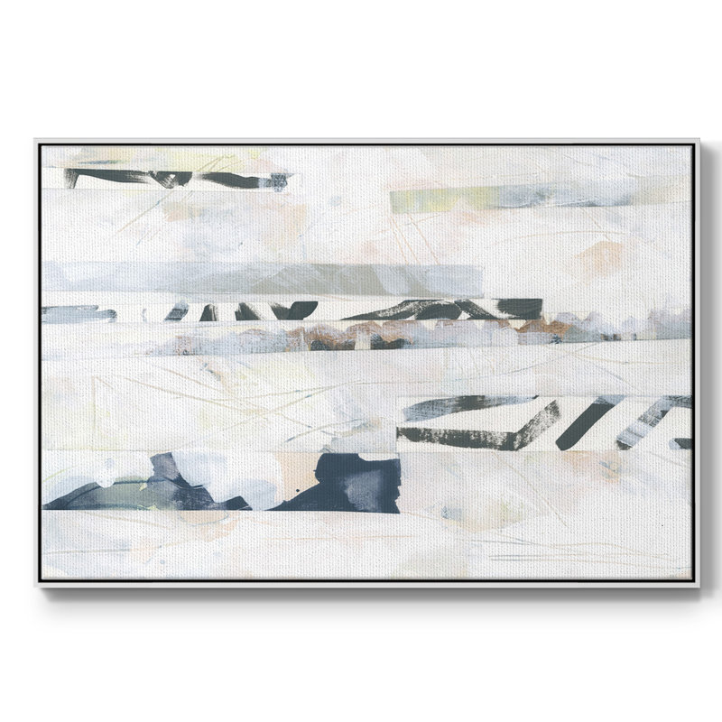 Motif camouflage I - imprimé, H 27 po x l 41 po x P 2 po, Toile avec cadre blanc, Pas de tapis