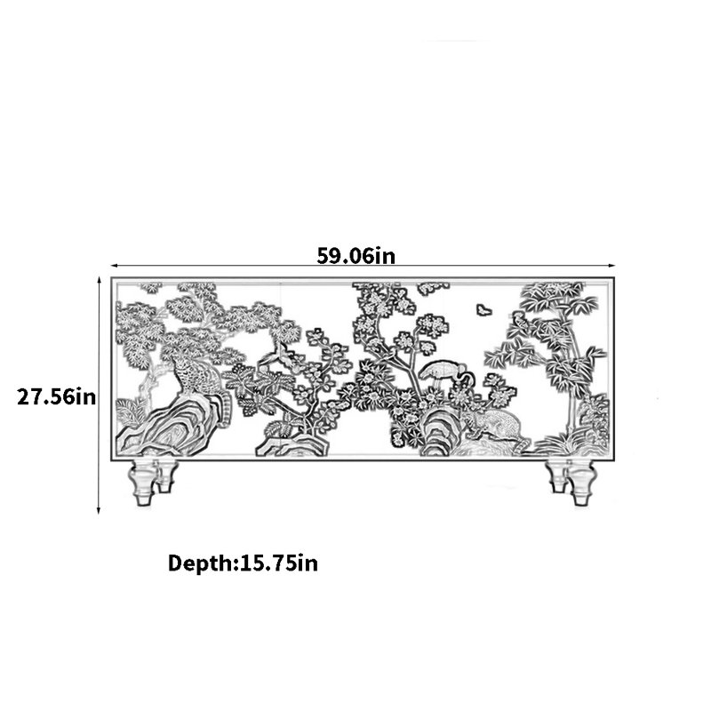 Three Door High End Sideboard