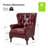 Ansumana 31.5" W Genuine Leather Wingback Armchair with Nailhead Trim-111352293