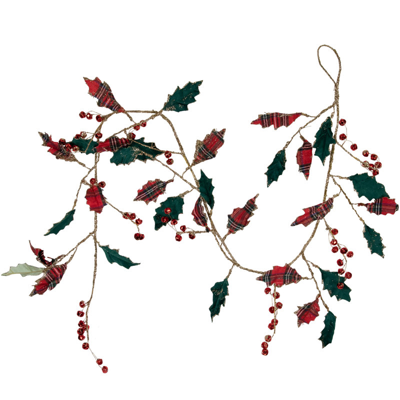 6'' in. Faux Holly Garland