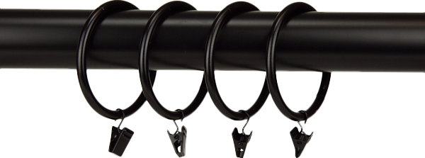 Benham Steel Curtain Rings, Black