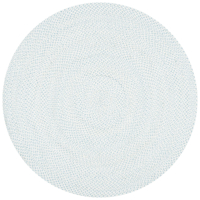 Wallick Hand Woven Performance Abstract Rug, Round 6'