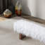 Banc en fourrure kaki blanche