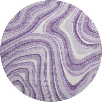Premium Machine Washable Prisco Lavender Rug