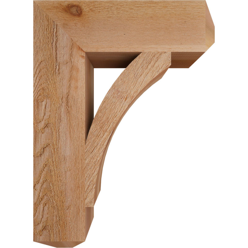 Thorton Craftsman Bracket, Western Red Cedar (Rough), 30" H x 6" W x 22" D