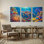 Animaux, ensemble de 3 impressions sur toile