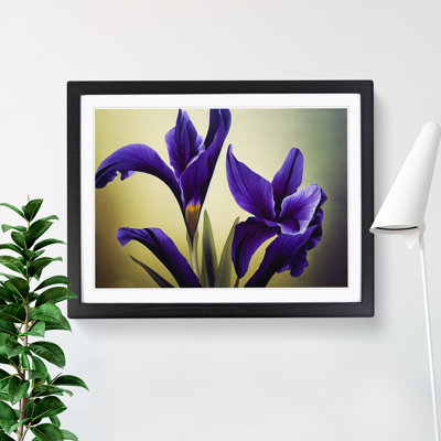 Picturesque Iris Flowers - Single Picture Frame Print