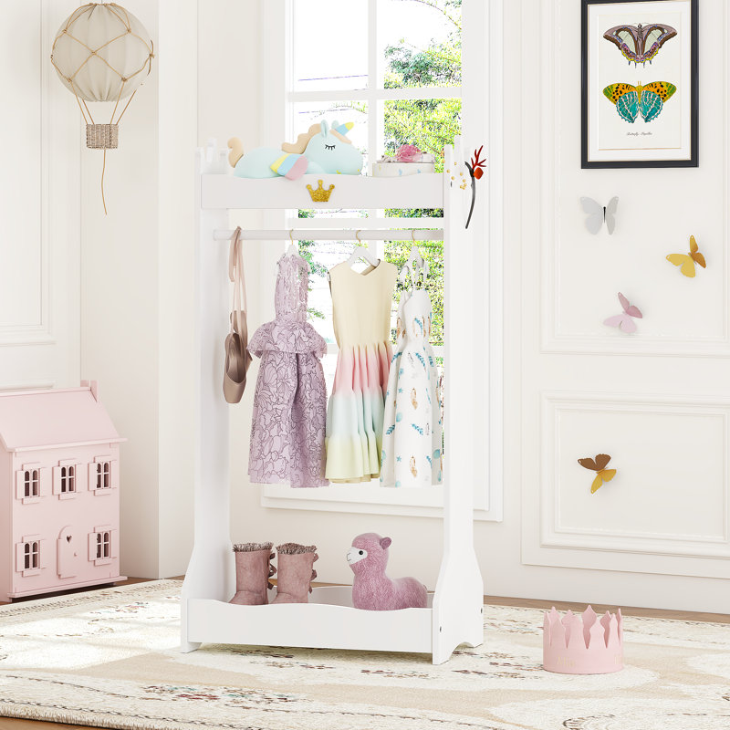 25"W x 15"D x 48"H Kids Armoire,Dress Up Storage