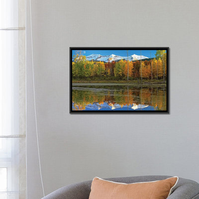 « full moon, east beck mountain, aspen forests, colorado », reproduction de photo sur toile