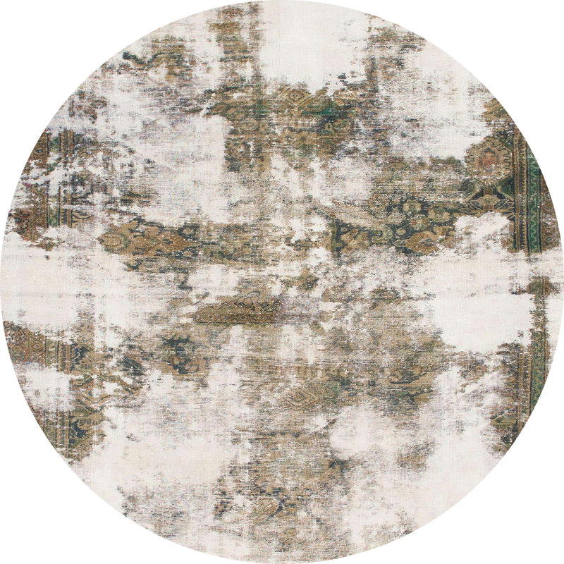 Tapis abstrait moderne 909, Rond 6 pi