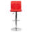 Ahlijah Contemporary Quilted Vinyl Adjustable Height Barstool with Chrome Base-1340993497