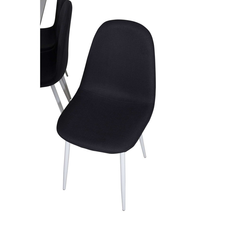 Carncome 6 - Person Dining Set, Black/White
