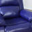 Dark Blue Vegan Leather Manual Recling Chair-225230942