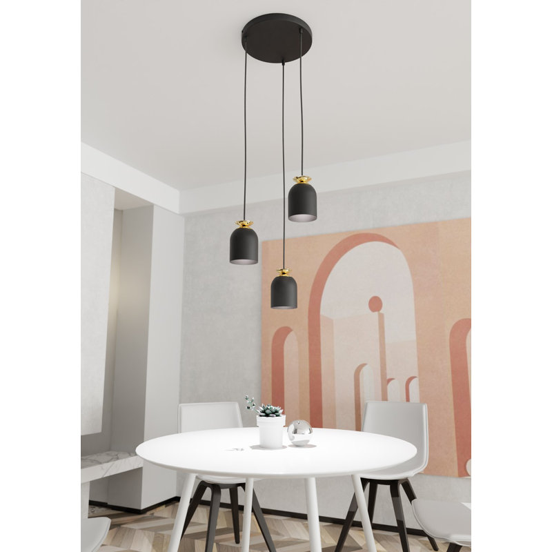 Ahalya 3 - Light Pendant, Matte Black