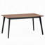 Table de salle à manger contemporaine en bois noir et noyer 1 pièce