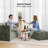 Modern Sofa With Removable Ottoman And Pillows-1564389738