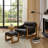 Devin 16.93'' W Top Grain Genuine Leather Upholstered Rectangle Ottoman With Solid Ash Wood Base-1142266258