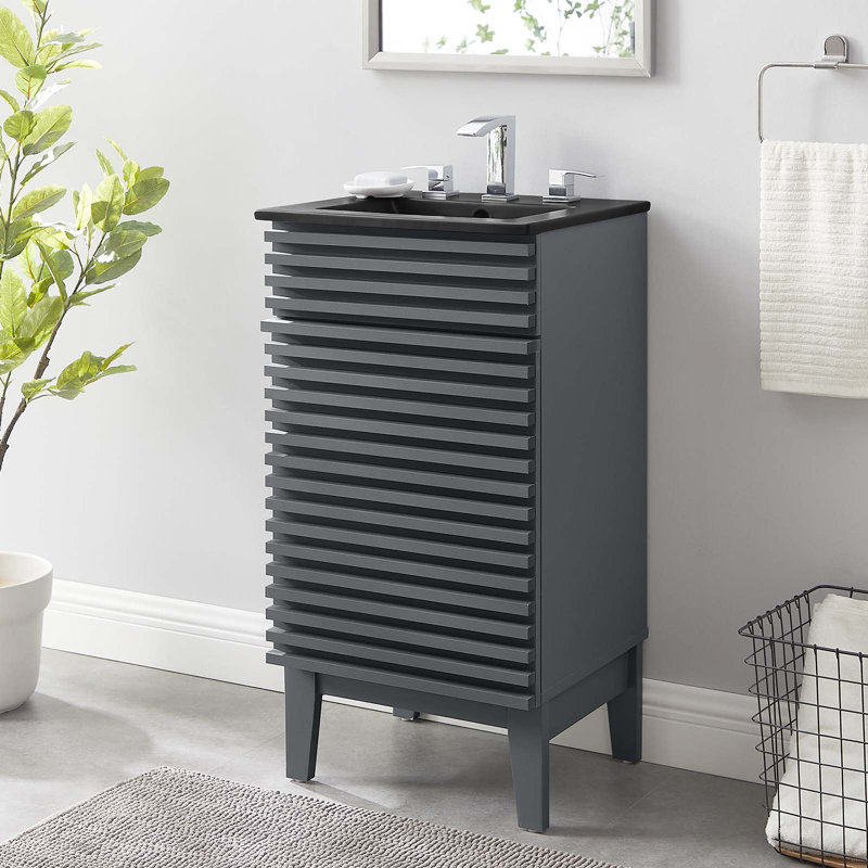 Meuble-lavabo 18 po Modway Render, Gris/noir