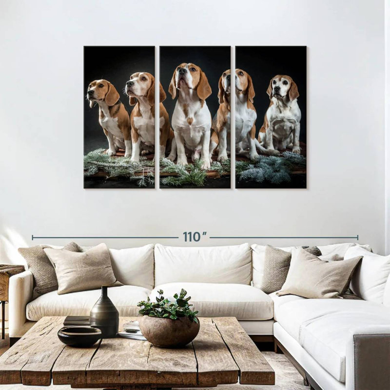 Beagle Squad, 48" H x 74" W