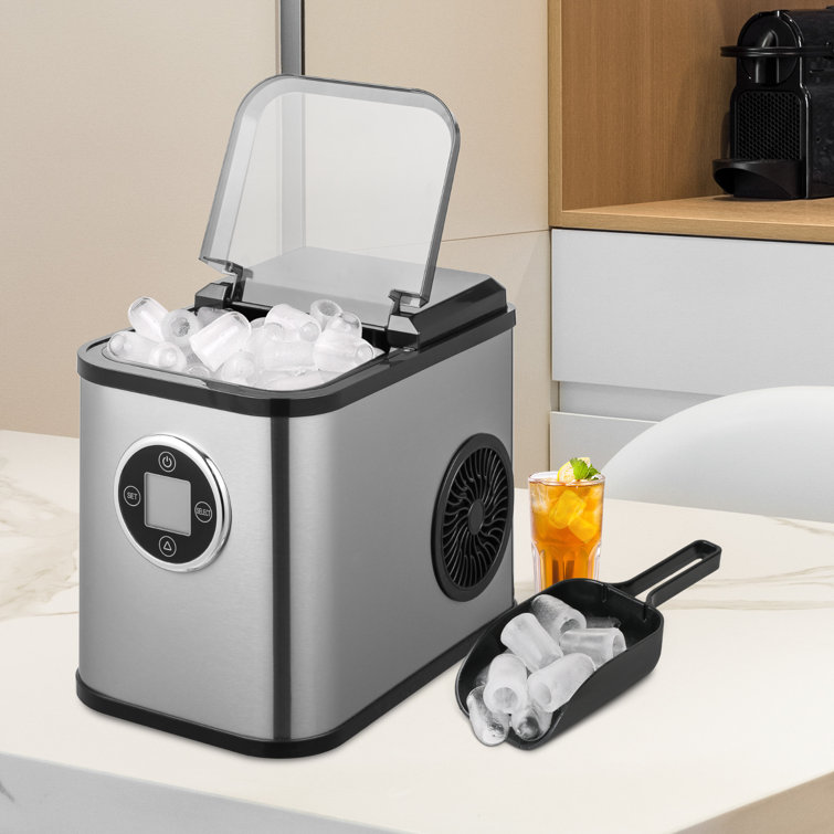 Countertop[SELF CLEANING+TIMER+LCD DISPLAY]Bullet Ice Maker