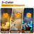  Arc Floor Lamp Watercolor Tall Modern Standing Lamp LED Adjustable Linen Lampshade 3 Color Temperatures