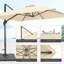 Parasol rectangulaire en porte-à-faux avec base lestée 138 po x 108 po Ritvi-218808146