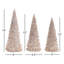 Glittered Champagne Pine Tree (Set of 3)