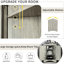 Armoire triangulaire avec tablettes réglables - rangement polyvalent en chêne Grace