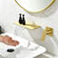 Robinet de salle de bain mural moderne avec bec cascade, poignée simple-127337483