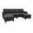Linen Upholstered Modular Sectional with 2 Ottomans-1505592551