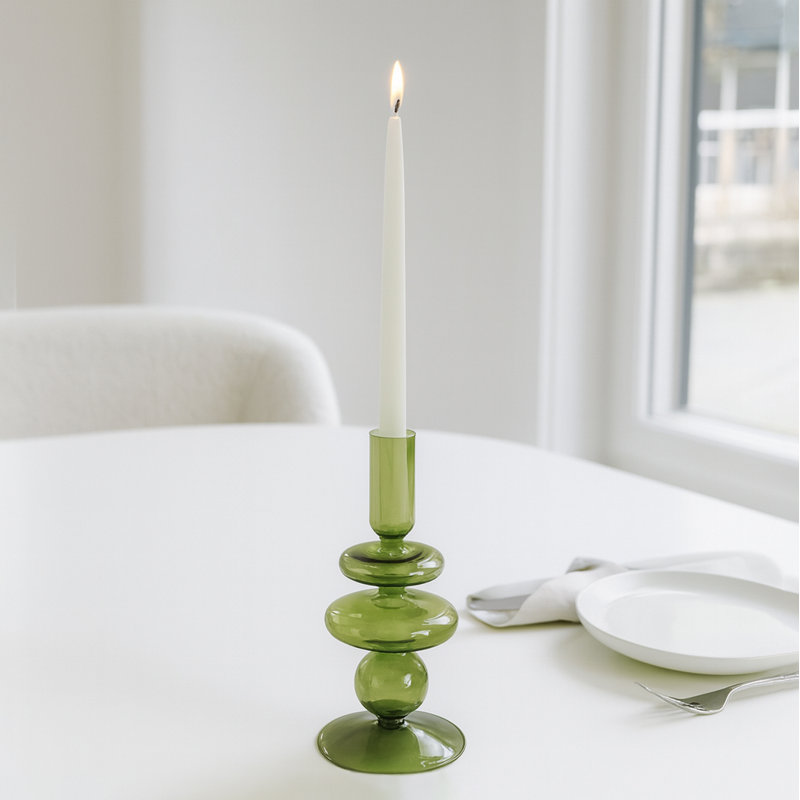 Candlestick Holder, Green