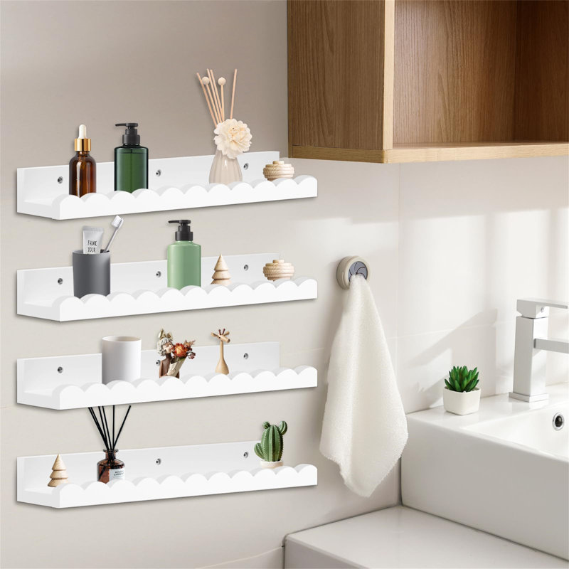 4 Piece Wood Bracket Shelf